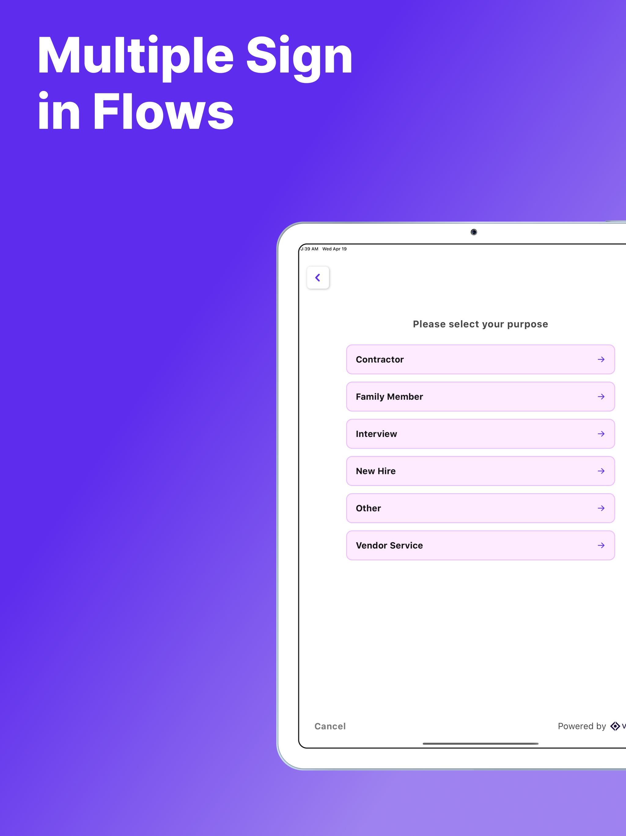 Visitly Software - Custom flows, rules and notification by purpose