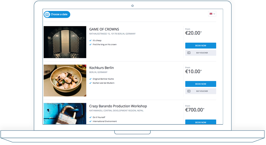 bookingkit widget on website