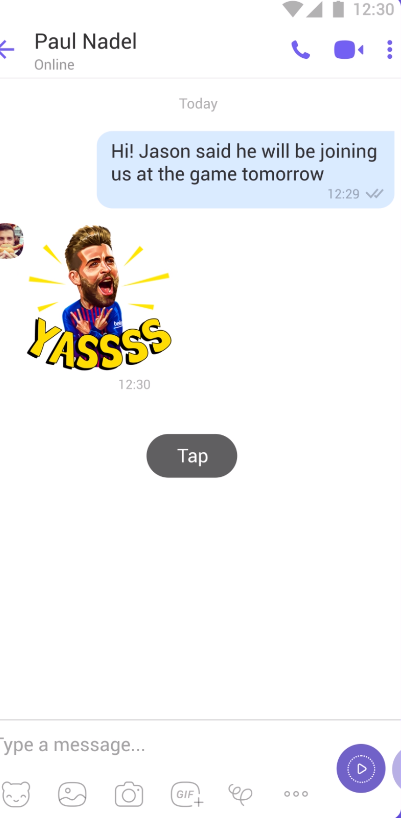 Viber screenshot: Viber sticker