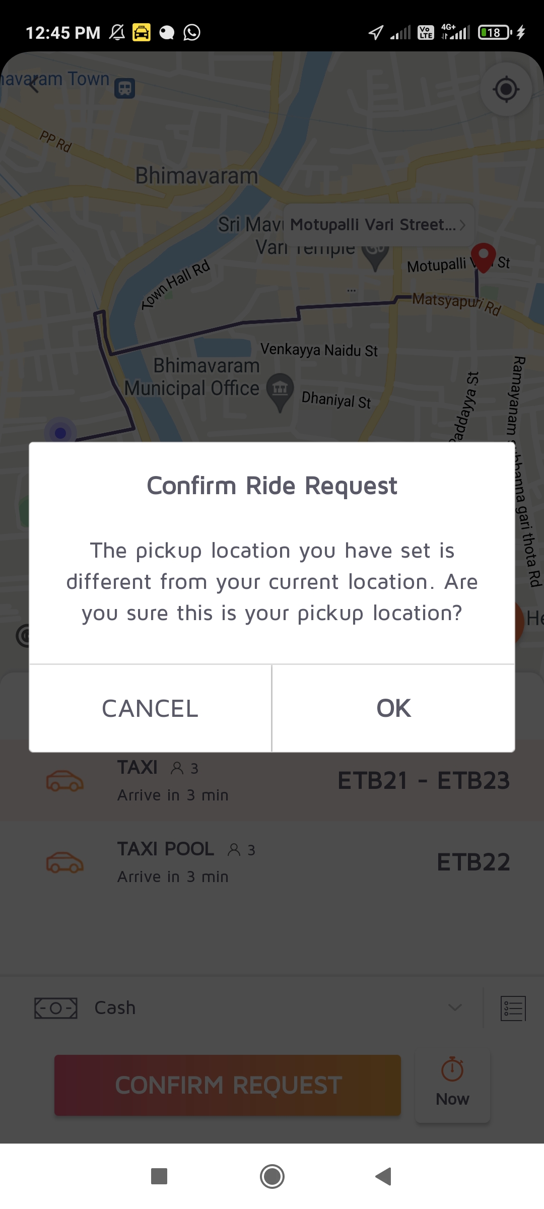 Ride notification