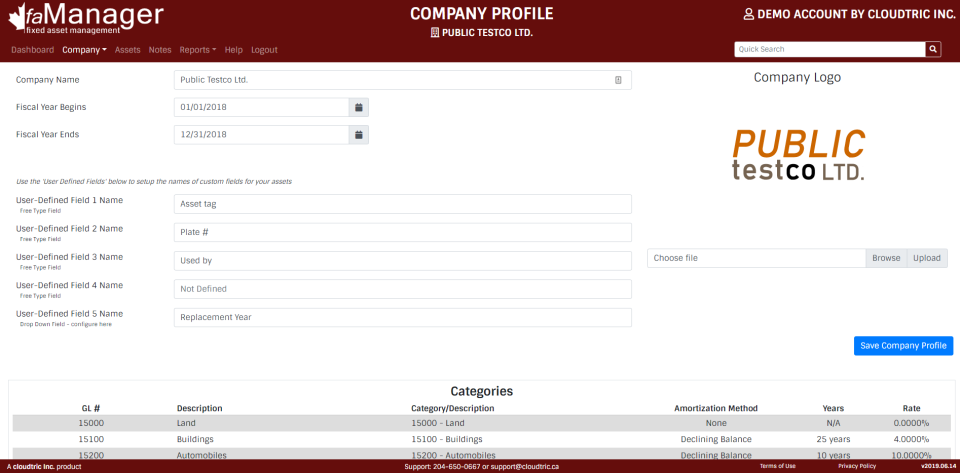 faManager view company details