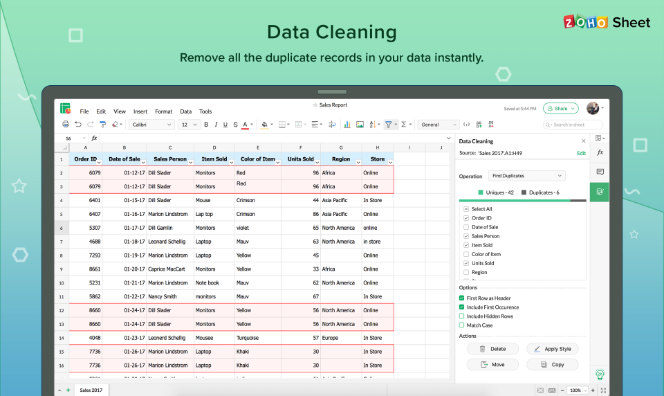 Zoho Sheet Software - 5