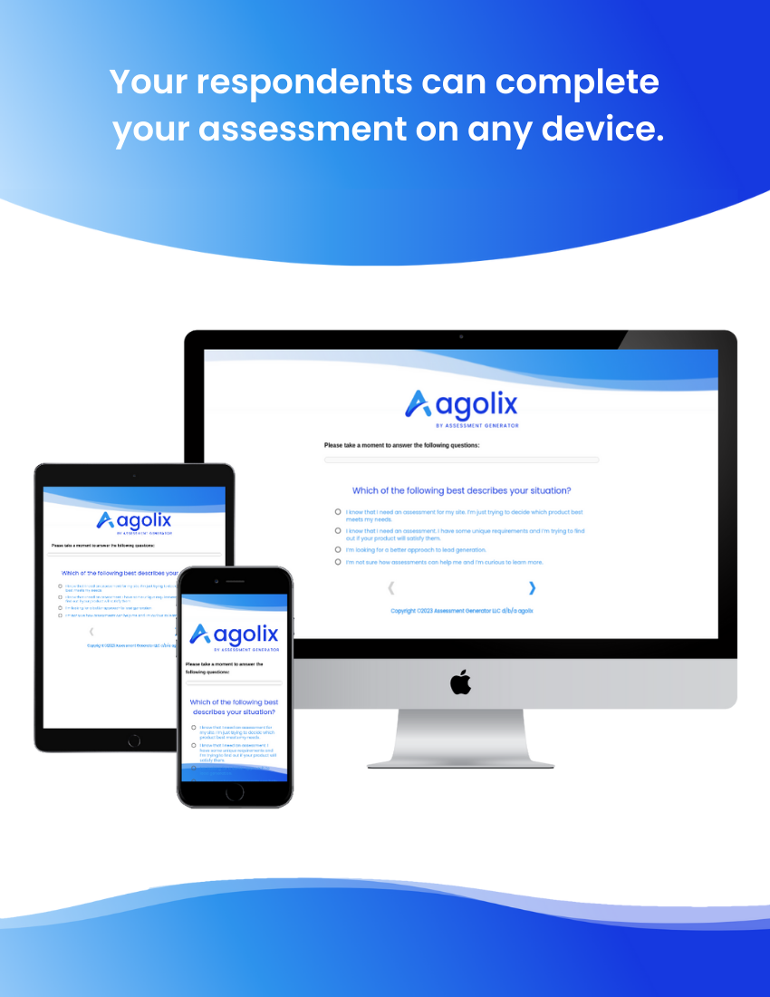 Display your branded assessments on any device