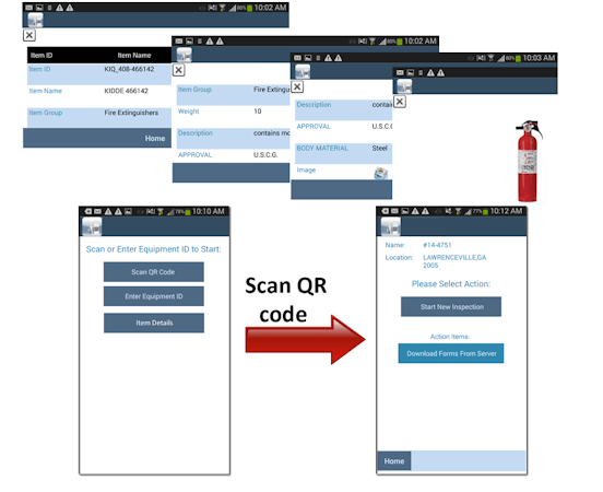 QR Maintenance screenshot: Conduct inspections on your mobile device