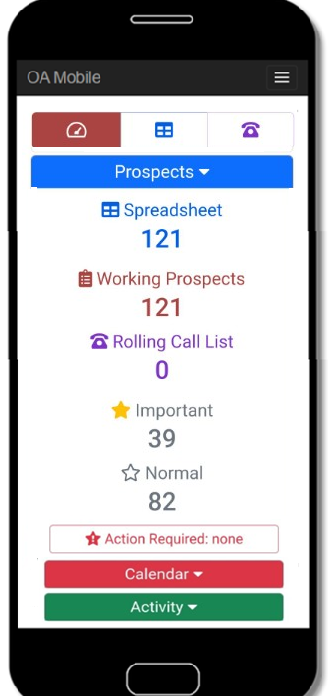 OA Mobile Dashboard. Everything you need at your fingertips.