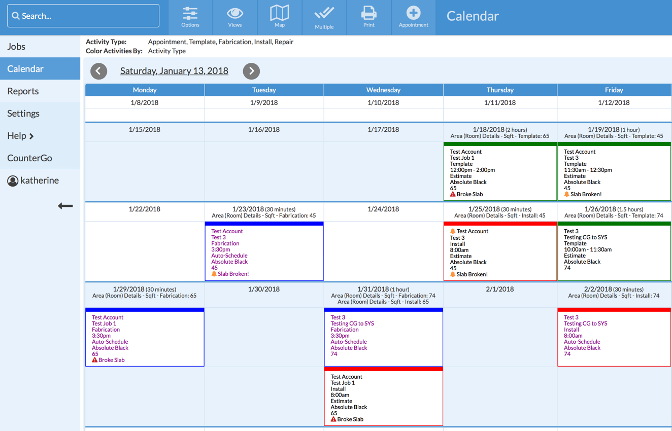 Stay organized with the custom calendar