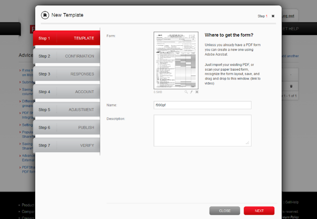 PDF Share Forms Enterprise screenshot: PDF Share Form allows users to create and utilize a range of form templates
