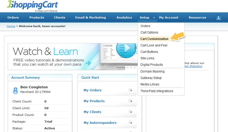 1ShoppingCart screenshot