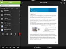 Citrix ShareFile Software - Folder view on iPad