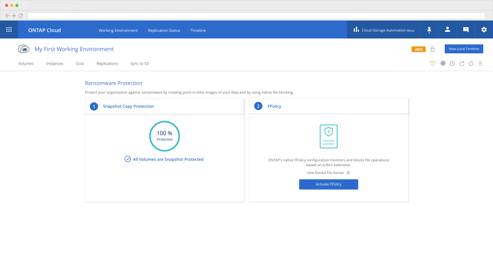 Cloud Volumes ONTAP Software - 5 - Vorschau