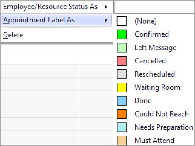 ScheduFlow Software - Create custom labels and assign color codes to them