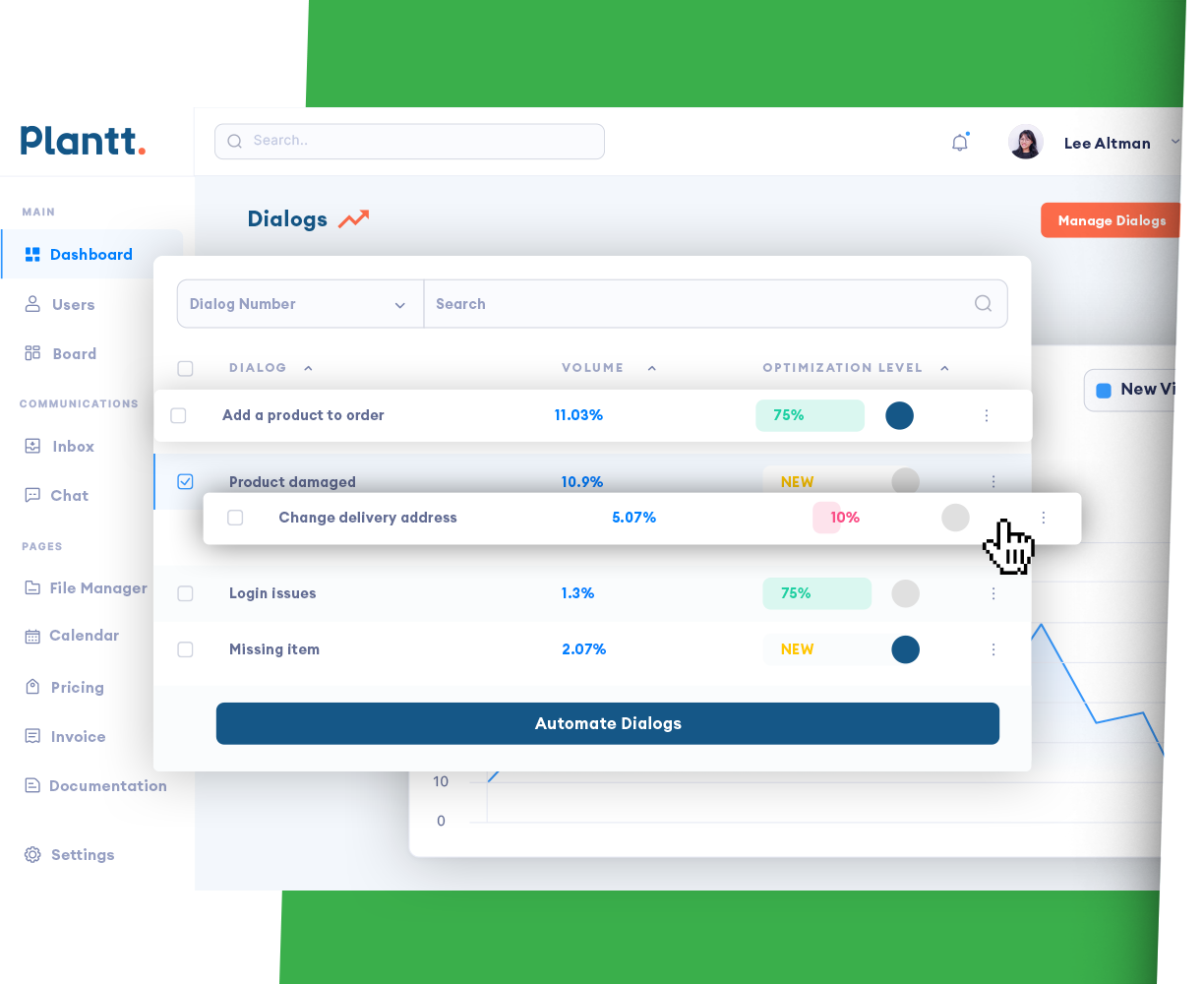 Plantt screenshot: Dashboard