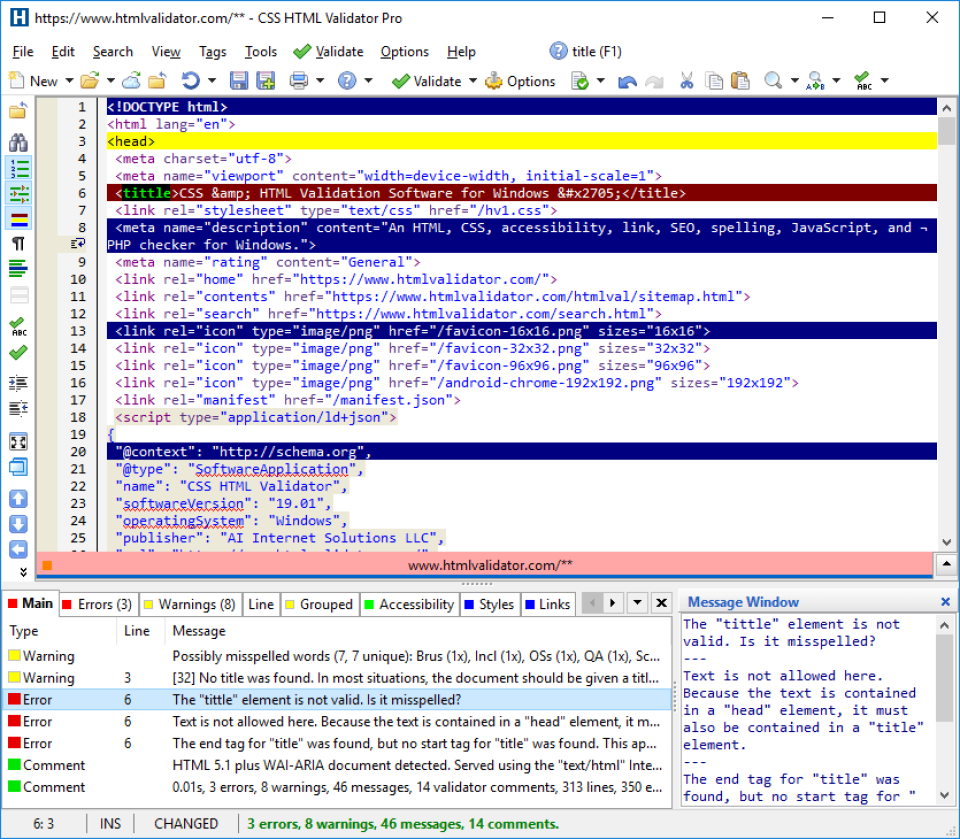 CSS HTML Validator Software - 1