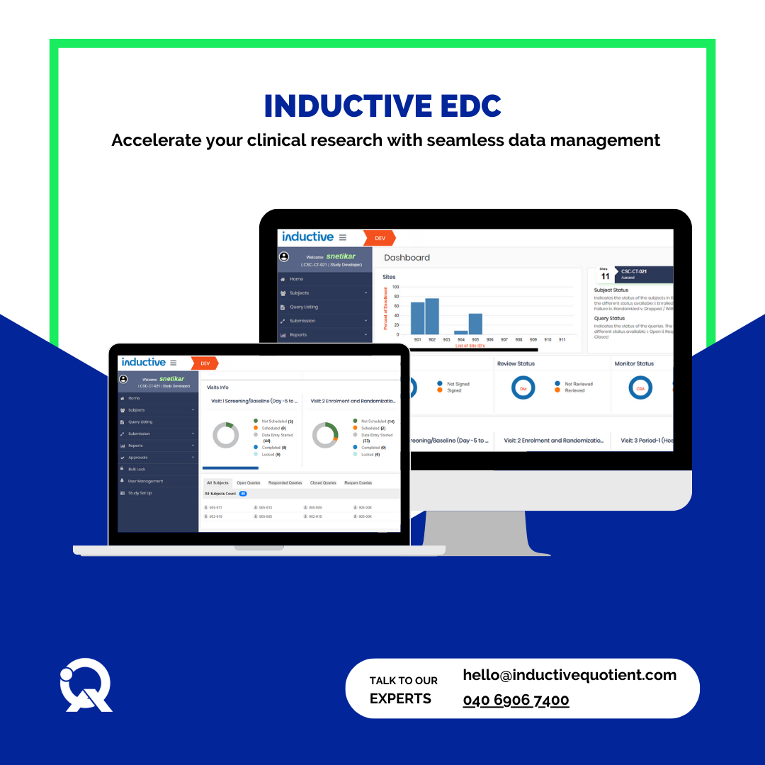 Inductive EDC screenshot: Inductive EDC - Platform to manage clinical trial data