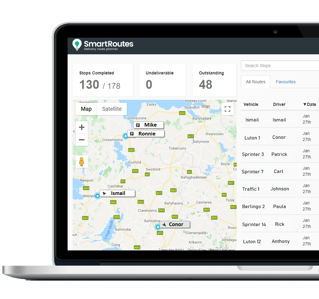 SmartRoutes Live Tracking Delivery Dashboard-thumb