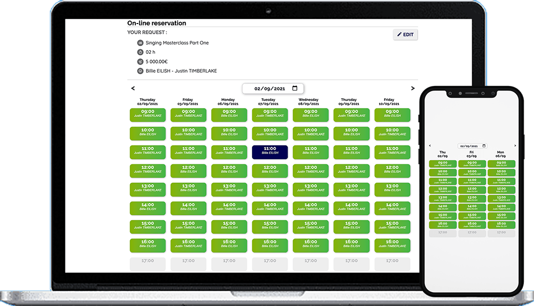 Multi-Planning Software - Online booking system