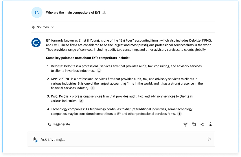 M&CI Platform screenshot: Ask Athena