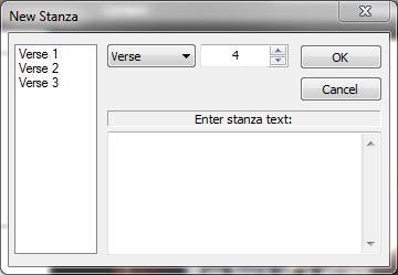 MediaShout Software - Add and manage stanzas