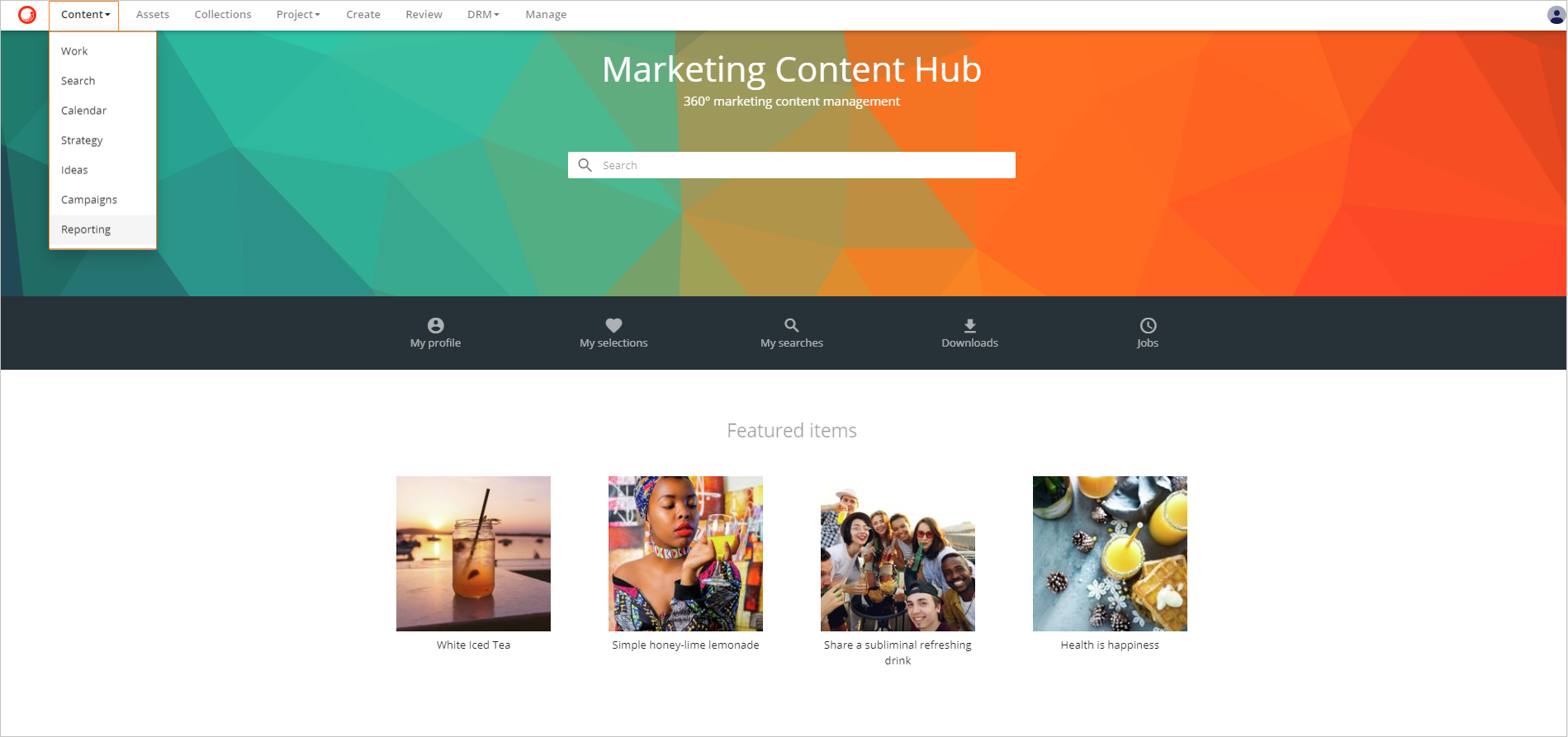 Manage marketing content in Sitecore Content Hub