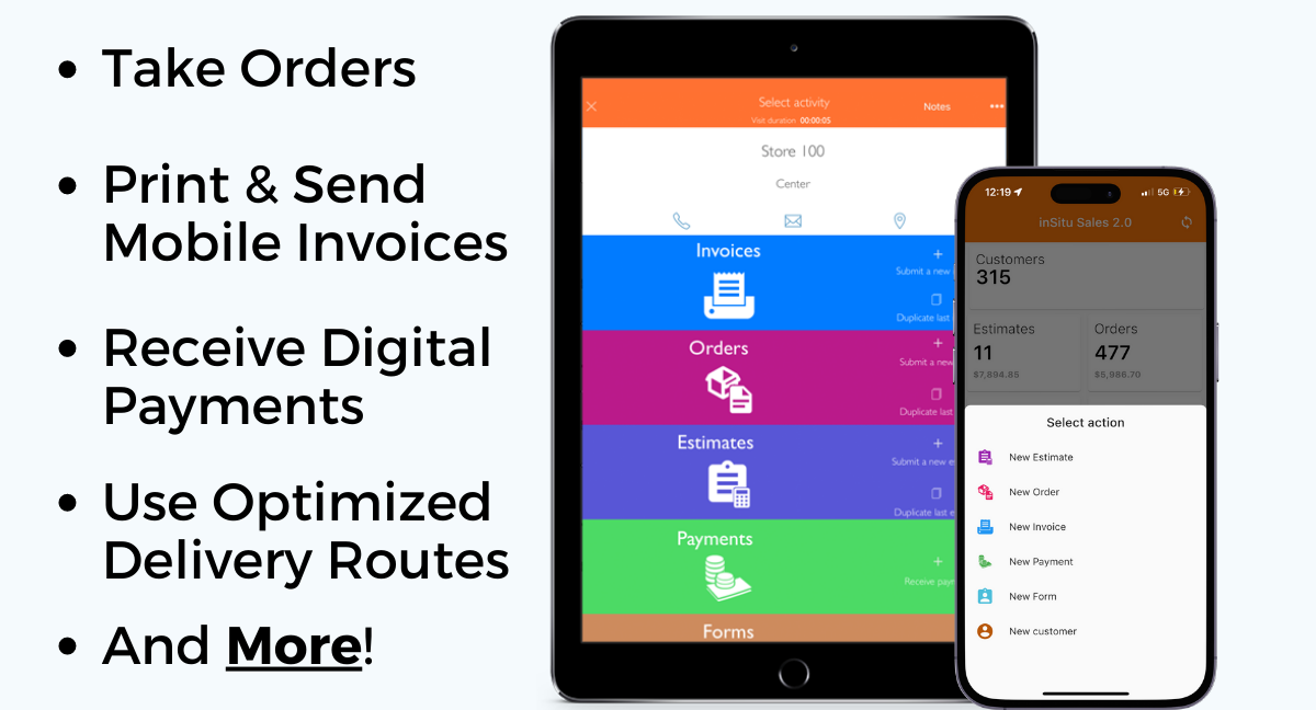 inSitu Sales Software - Multi purpose field sales app for reps.