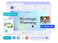 Piktochart Software - Piktochart is an all-in-one infographic maker and visual communication platform for creating professional visuals and repurposing video content online.