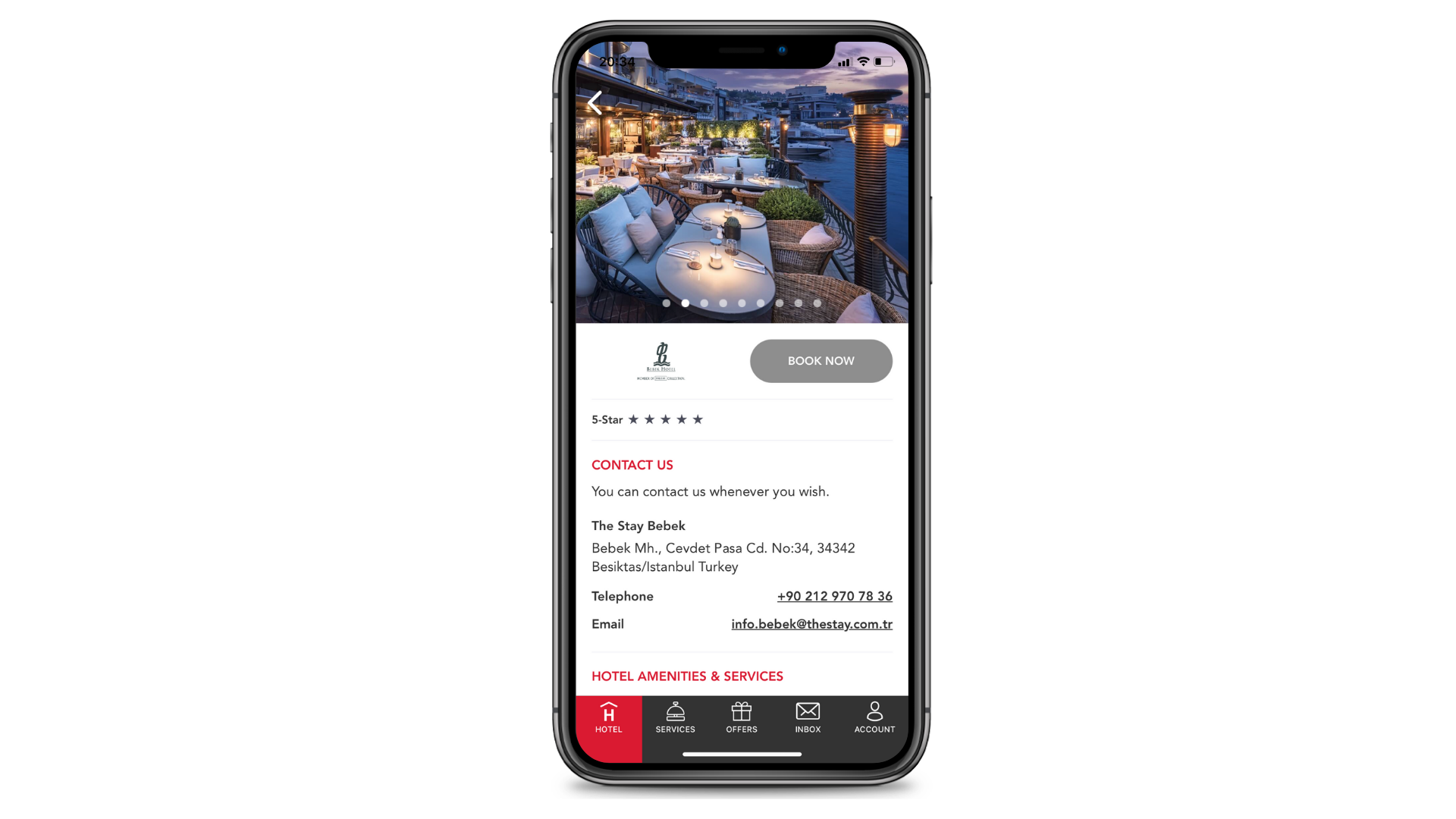 Webee Hotel App Booking Screen