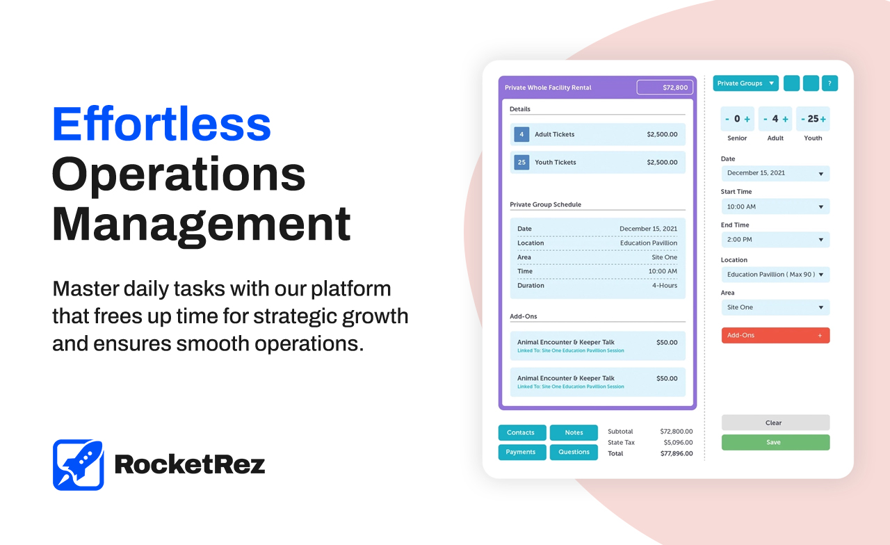 RocketRez simplifies daily operations, enabling you to focus on strategic growth while ensuring smooth management at every step.