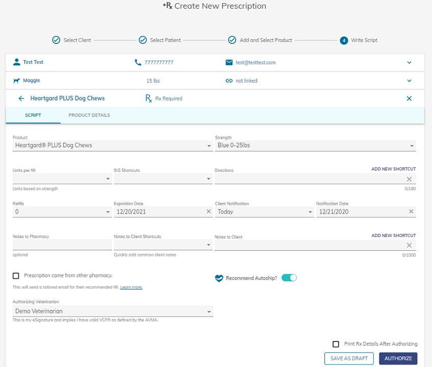 Create prescriptions fast-thumb