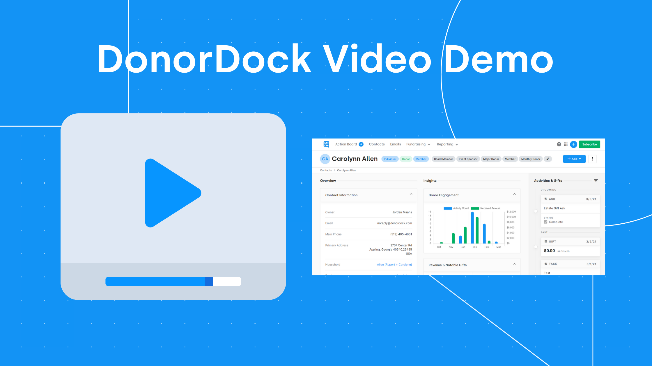 DonorDock Software - Interested in DonorDock? Watch a video demo here: https://www.donordock.com/video-demo-donordock-crm