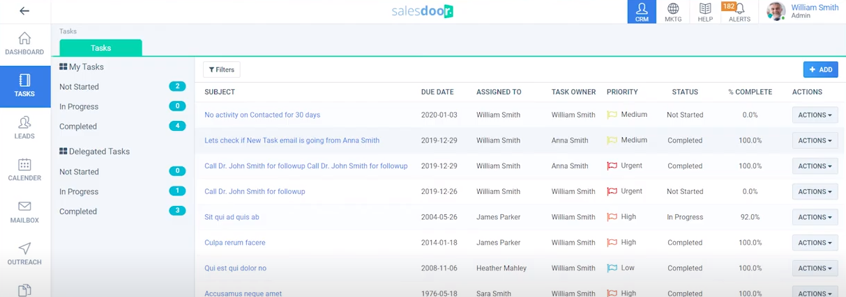 Salesdoor task management
