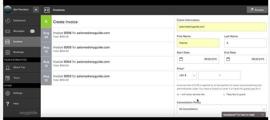 Create custom invoices