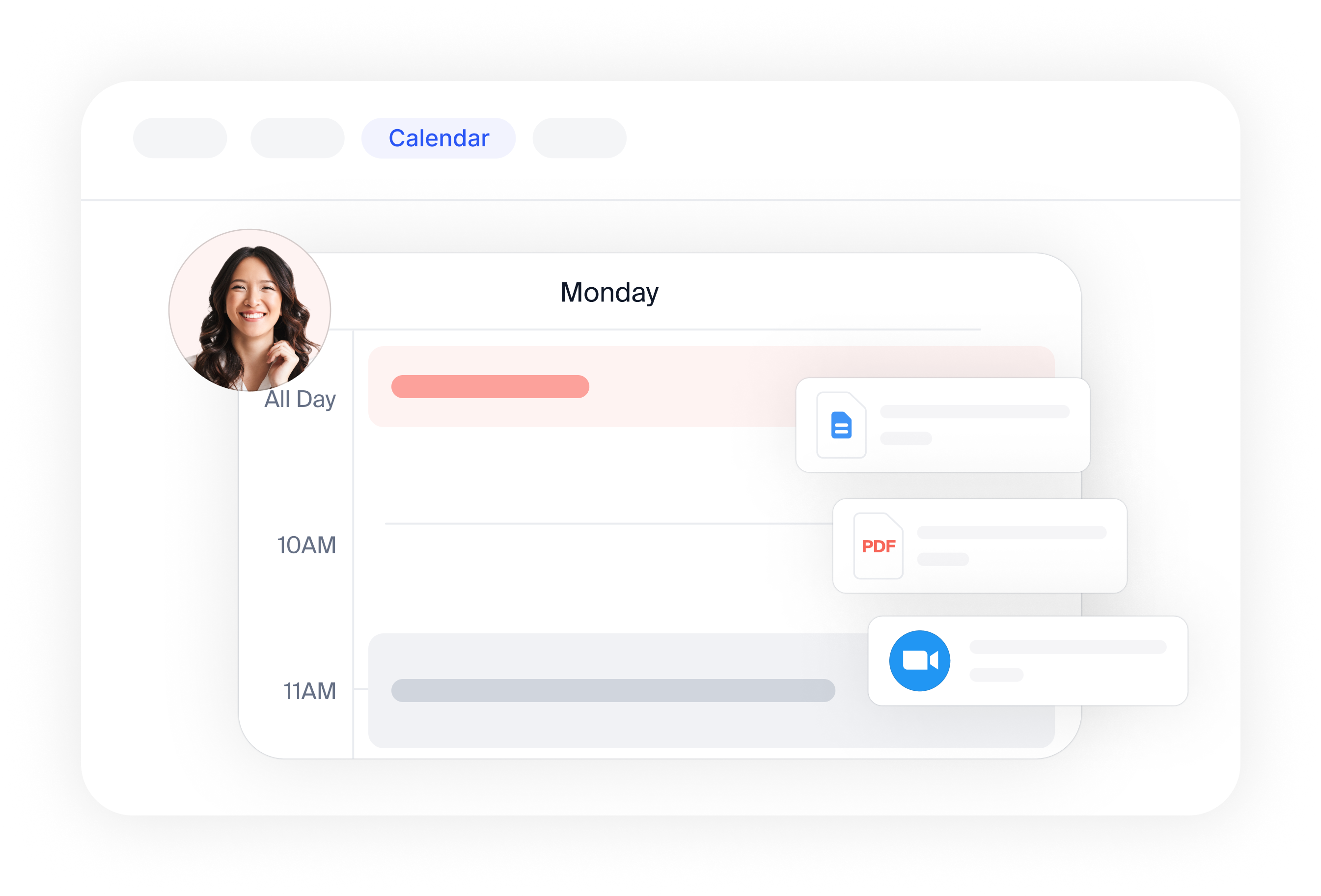 Manage Events 📆 Calendars don’t communicate well. So when you need to update a meeting time, send a new conference link, or add a comment or attachment it’s a back and forth loop that feels endless.