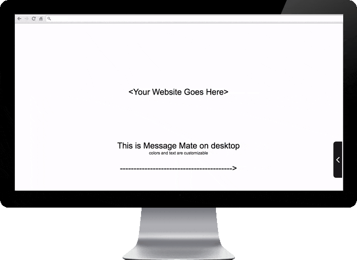 Message Mate screenshot: A simple slider add-on to the website that advertises a phone number connects current and prospective customers with one click