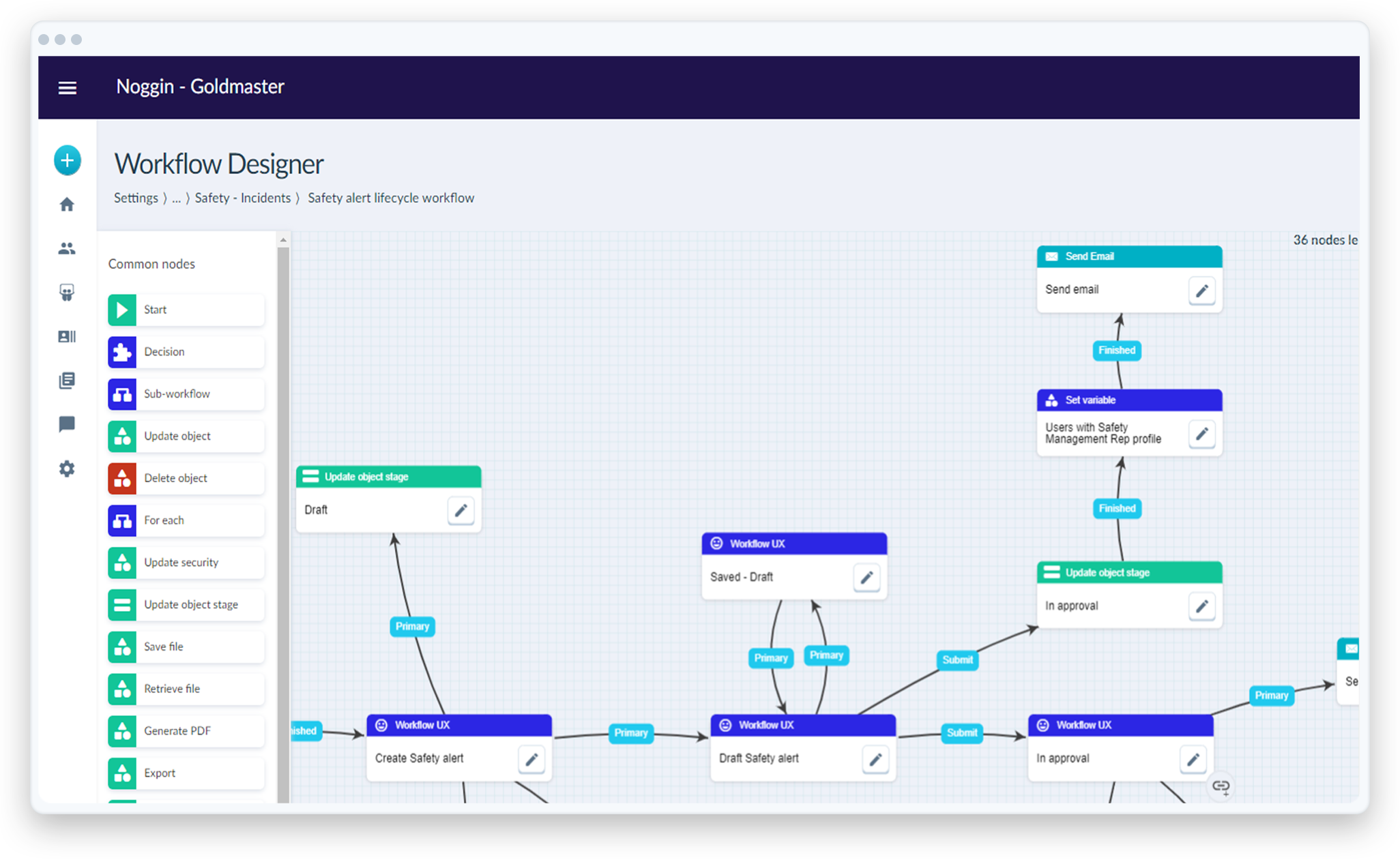Noggin Platform - Workflow designer