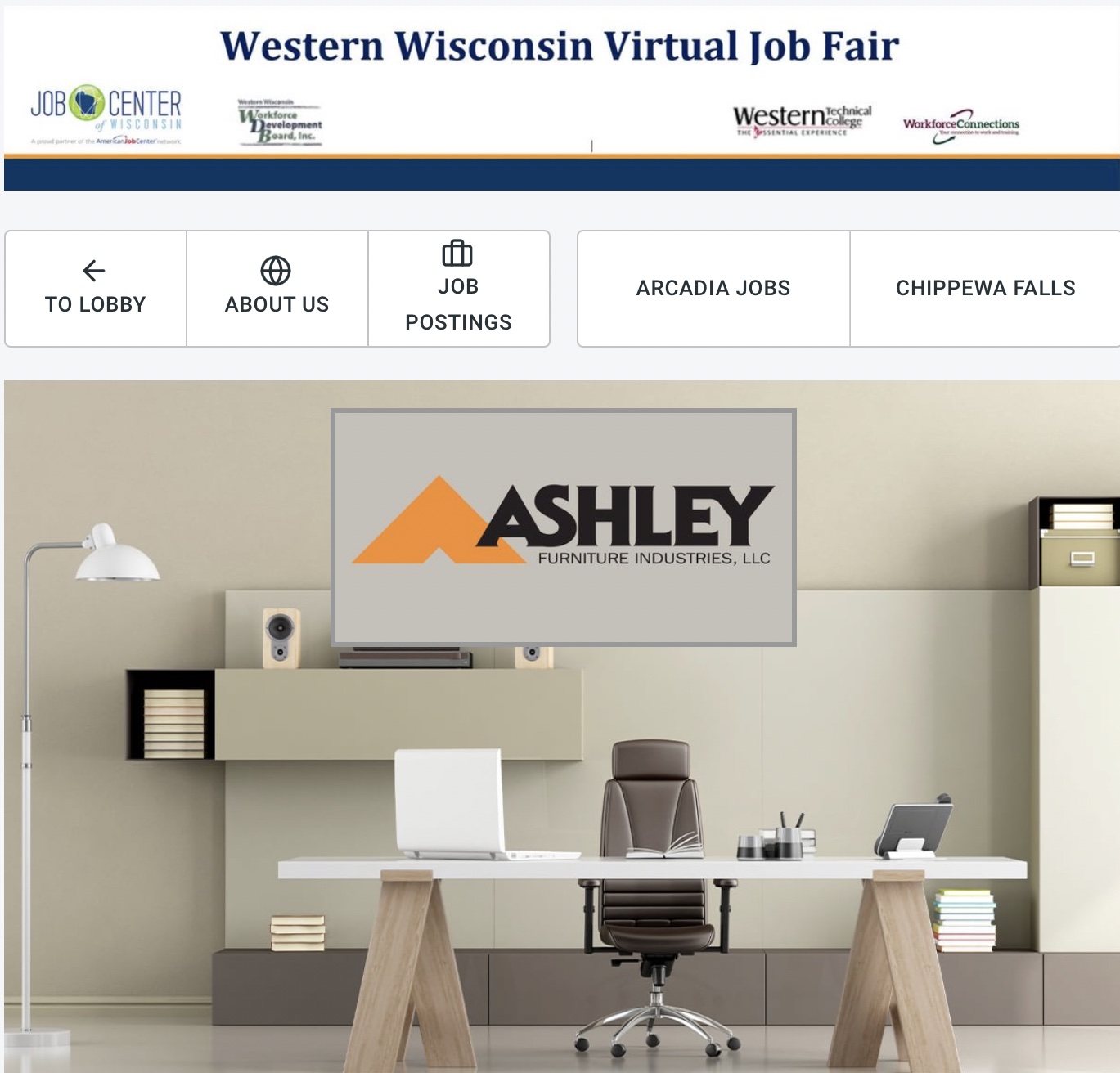 Ashley Virtual Hiring Booth