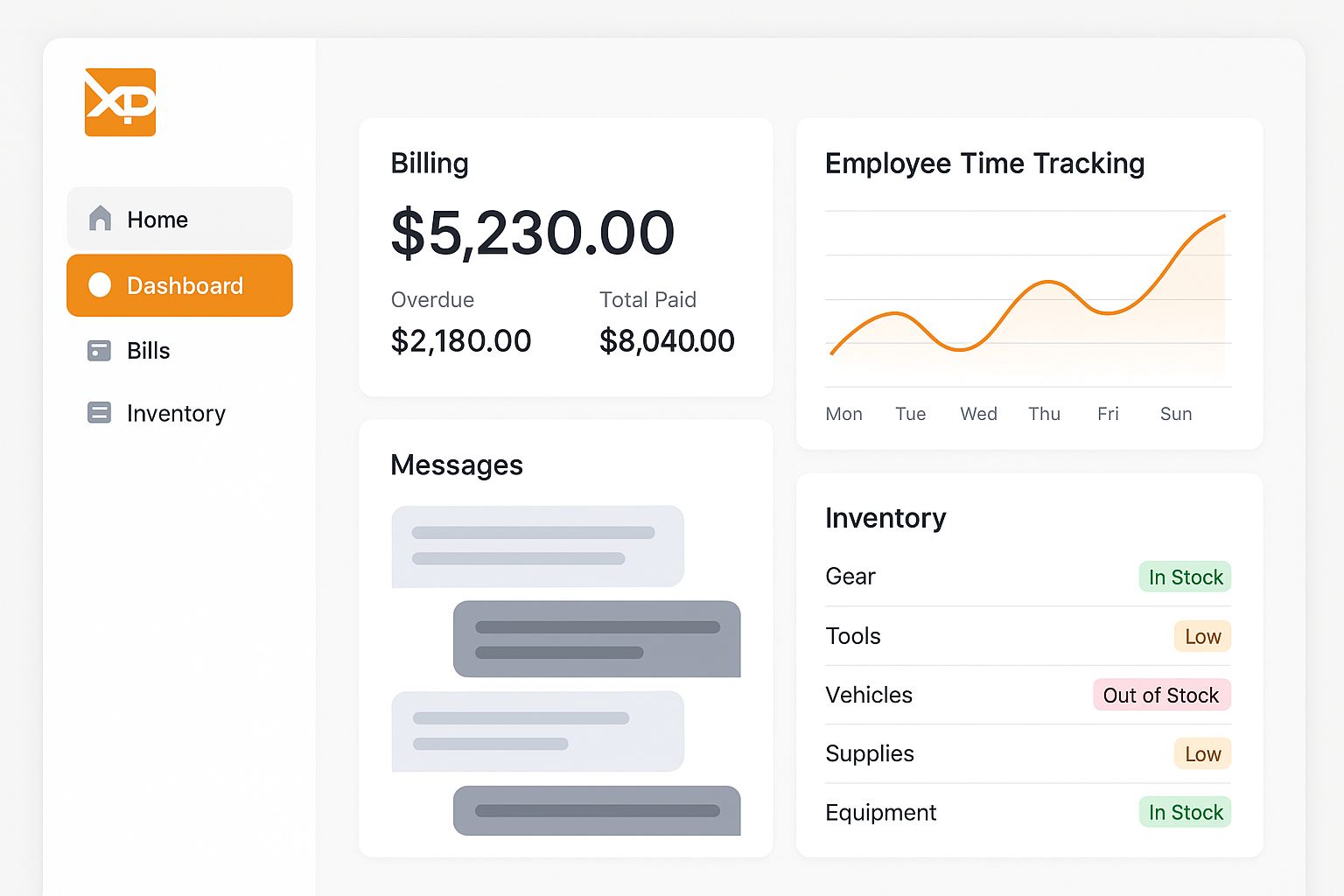 CompanyXP screenshot: CompanyXP dashboard