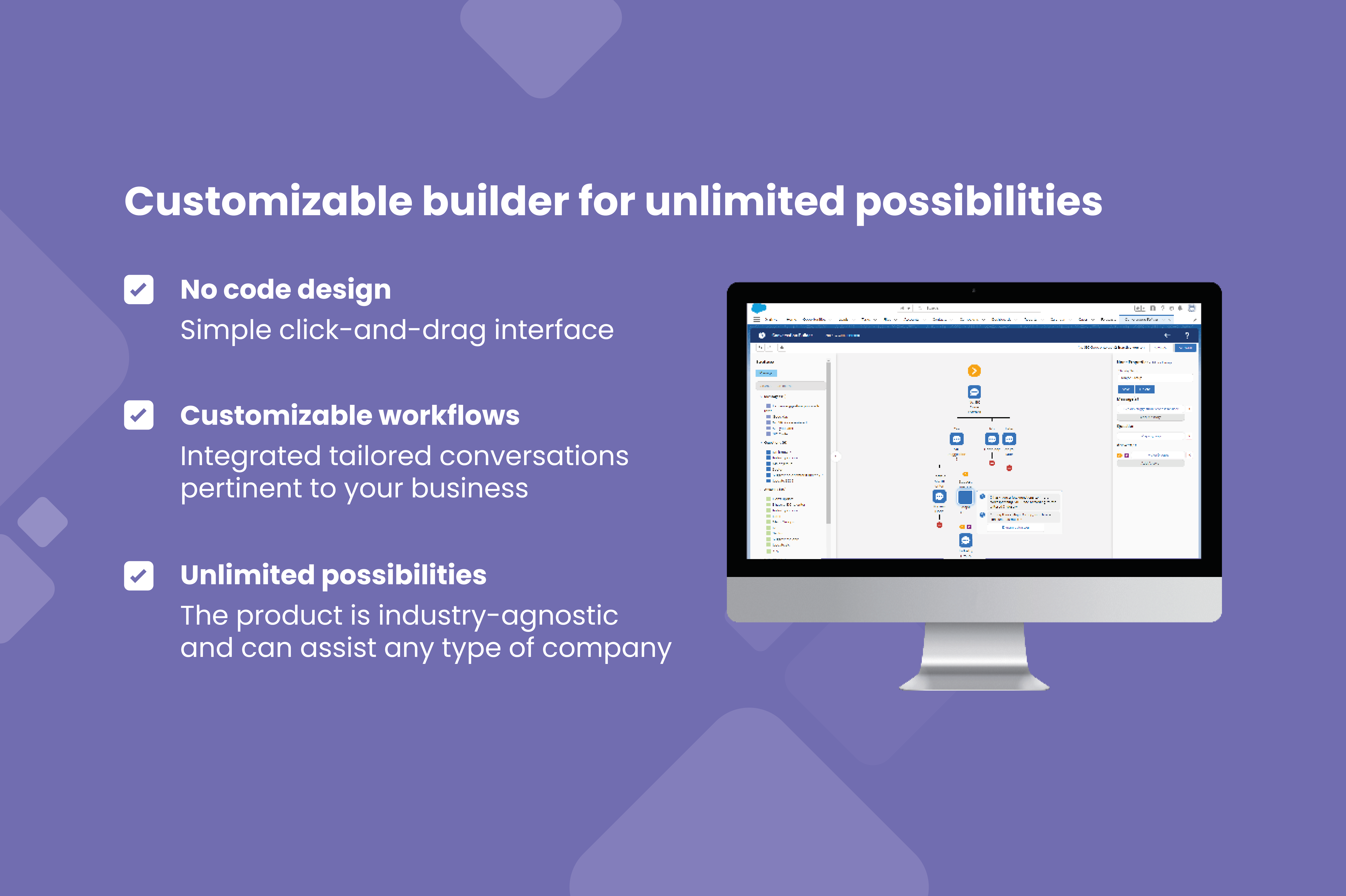 We designed a no-code, customizable builder that is available to customize the pre-made templates or build your own workflows specific to your business needs.