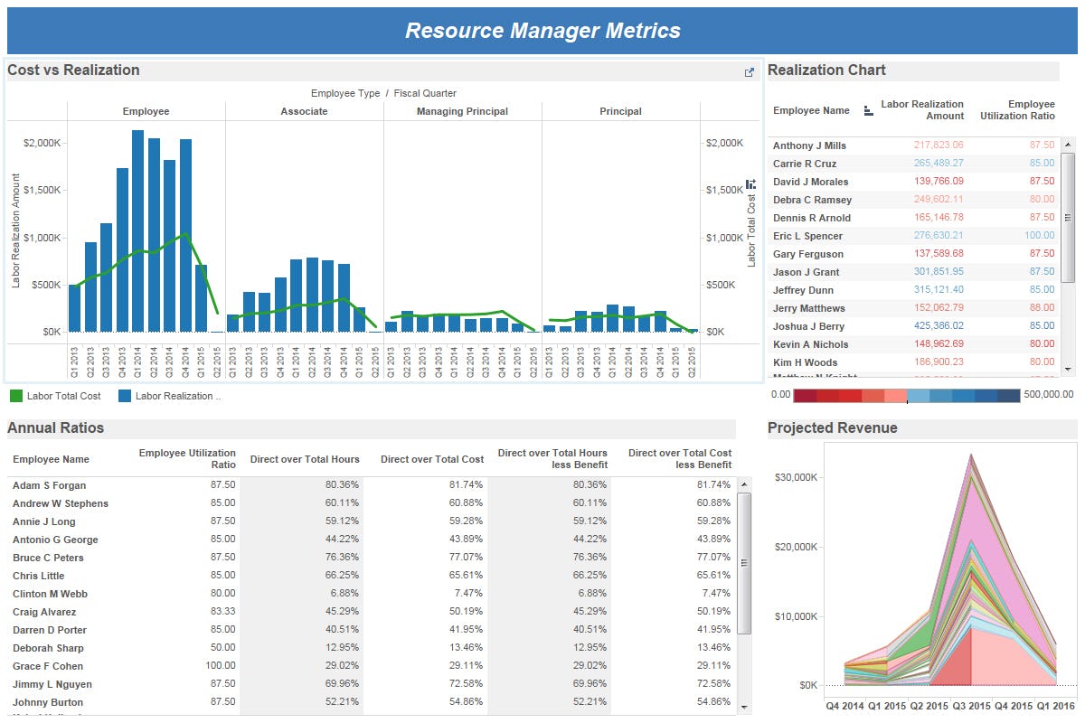 Deltek Vision Software - Deltek Vision resource manager metrics