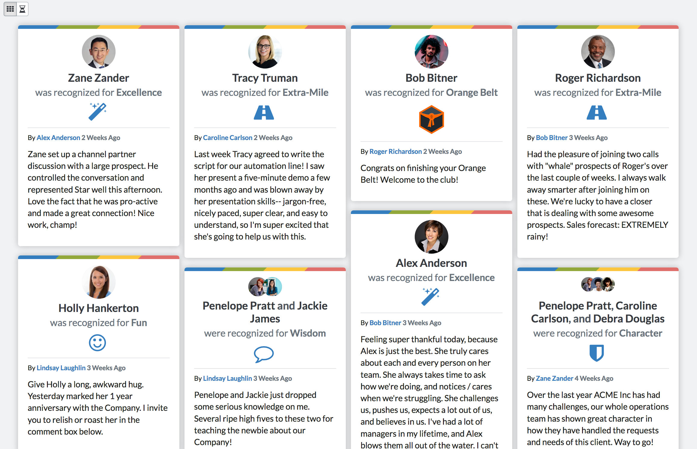Quantum Workplace Software - Social Recognition Board