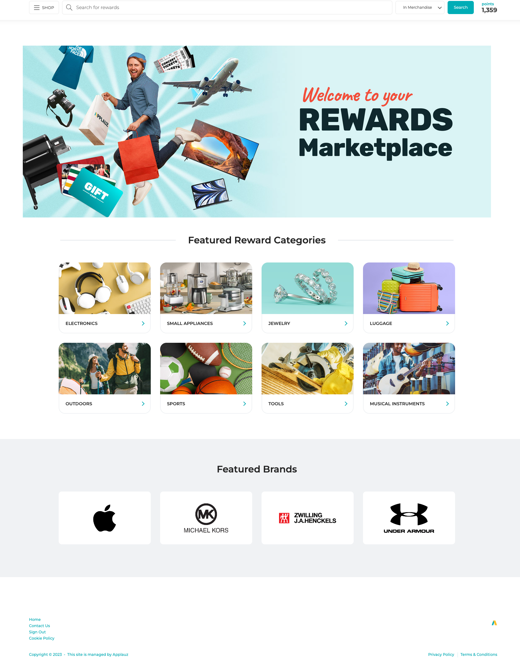 Applauz Recognition Software - Applauz Rewards Marketplace - Earn redeemable recognition points you can use to shop the rewards marketplace.