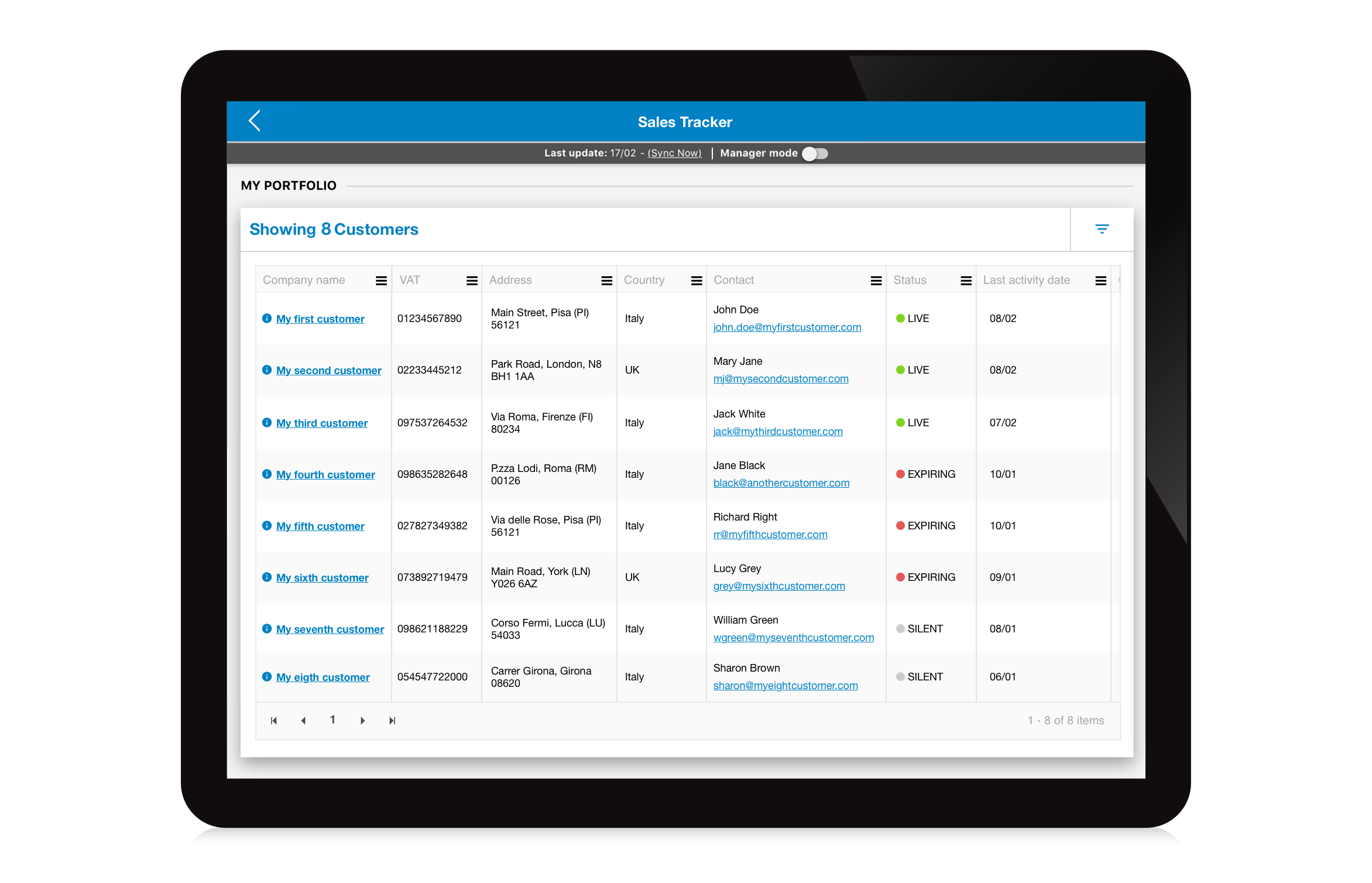 Sales Tracker
