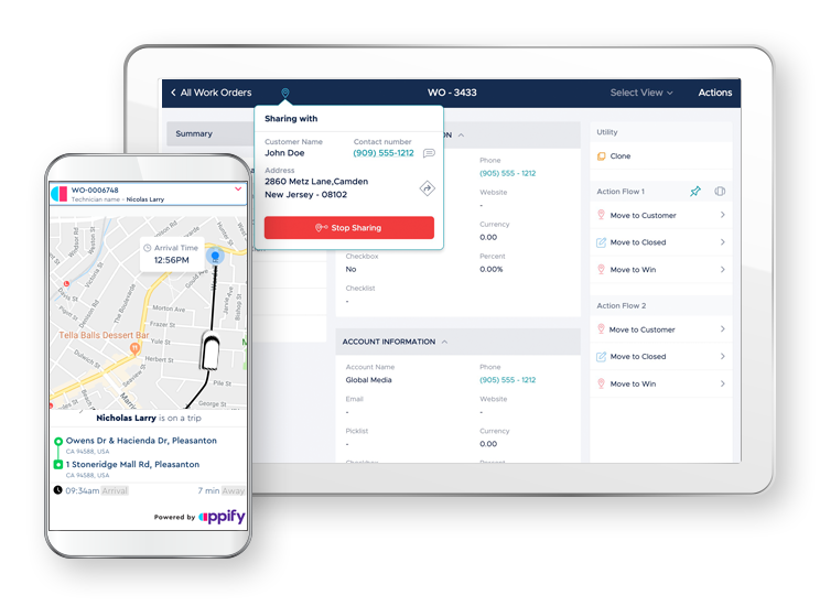 Appify screenshot: Appify platform and iphone interface