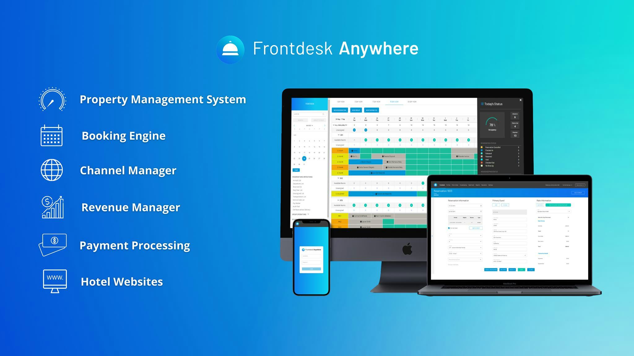 Frontdesk Anywhere Software - Award Winning Cloud-Based Hotel Management Software