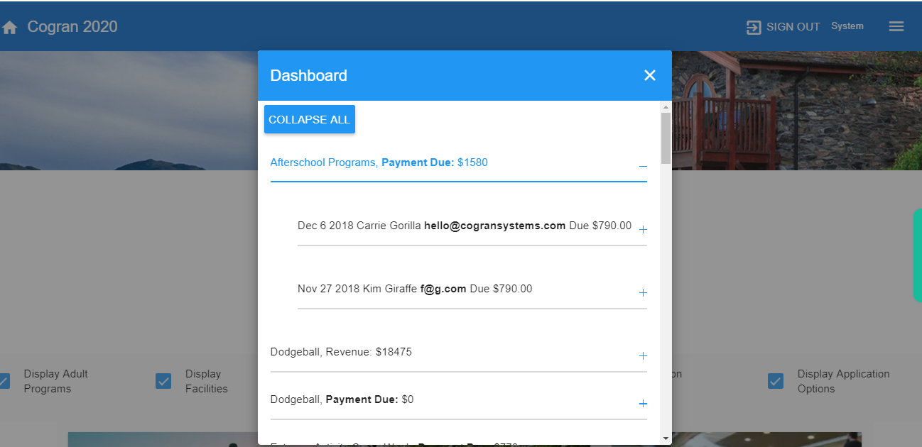 Cogran Software - At-a-glance reports for quick updates.