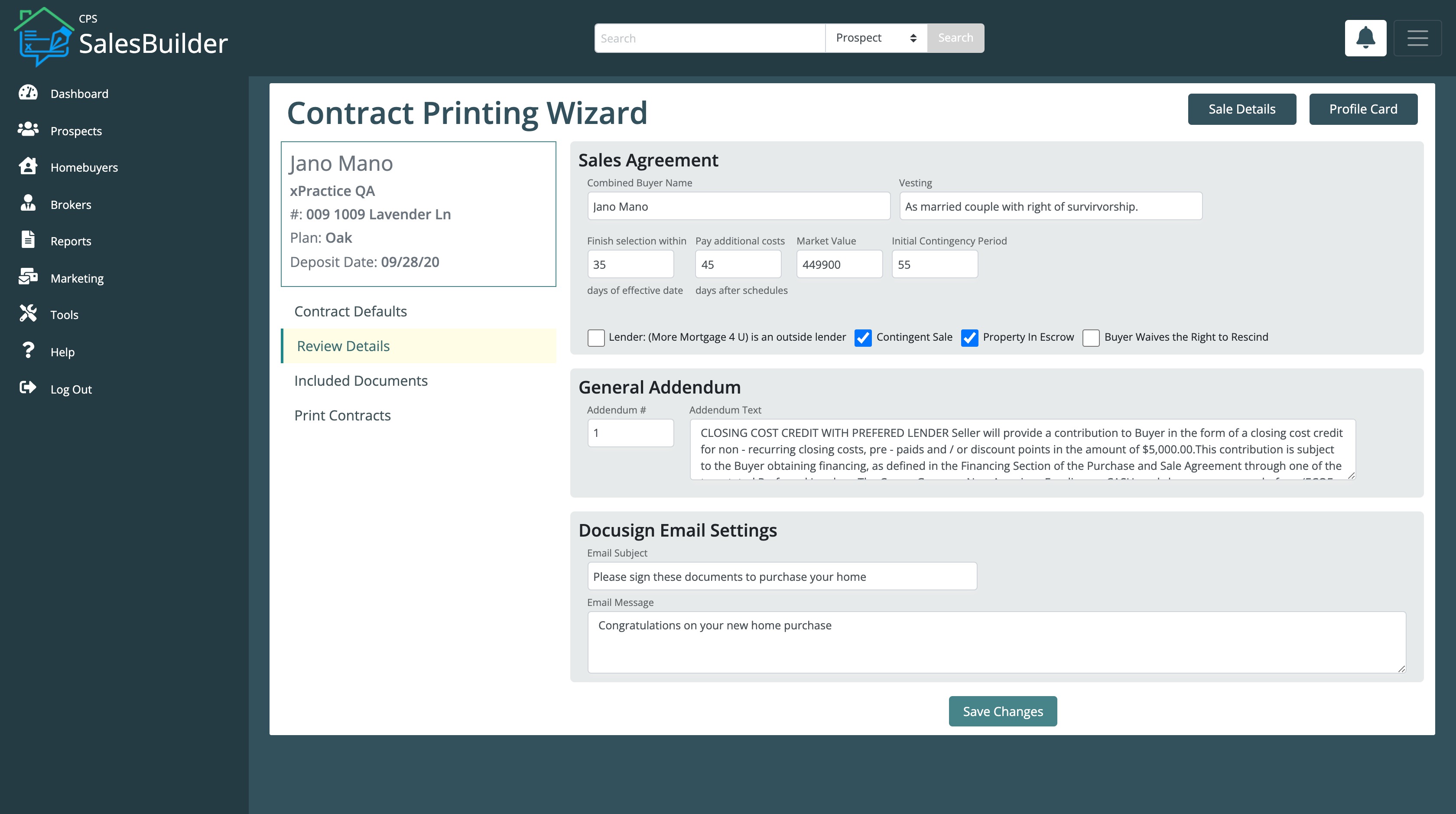 Contract Printing: Generate all your contracts using SalesBuilder CRM’s data, avoiding manually filling out redundant information; print documents or use DocuSign.