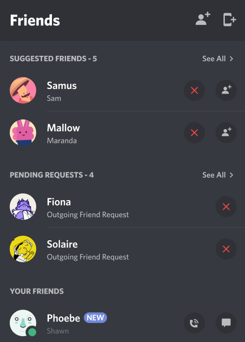 Discord search functionality