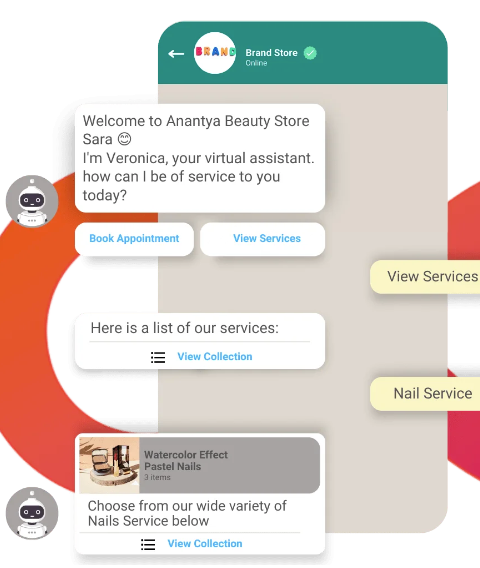 Anantya.ai screenshot: Anantya.ai automated chatbot conversations