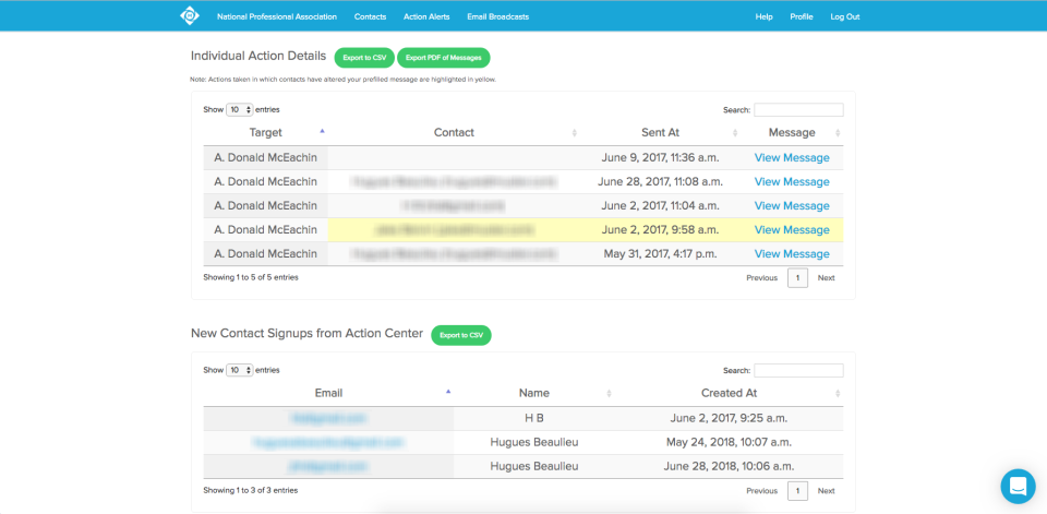 Muster Software - Muster action details