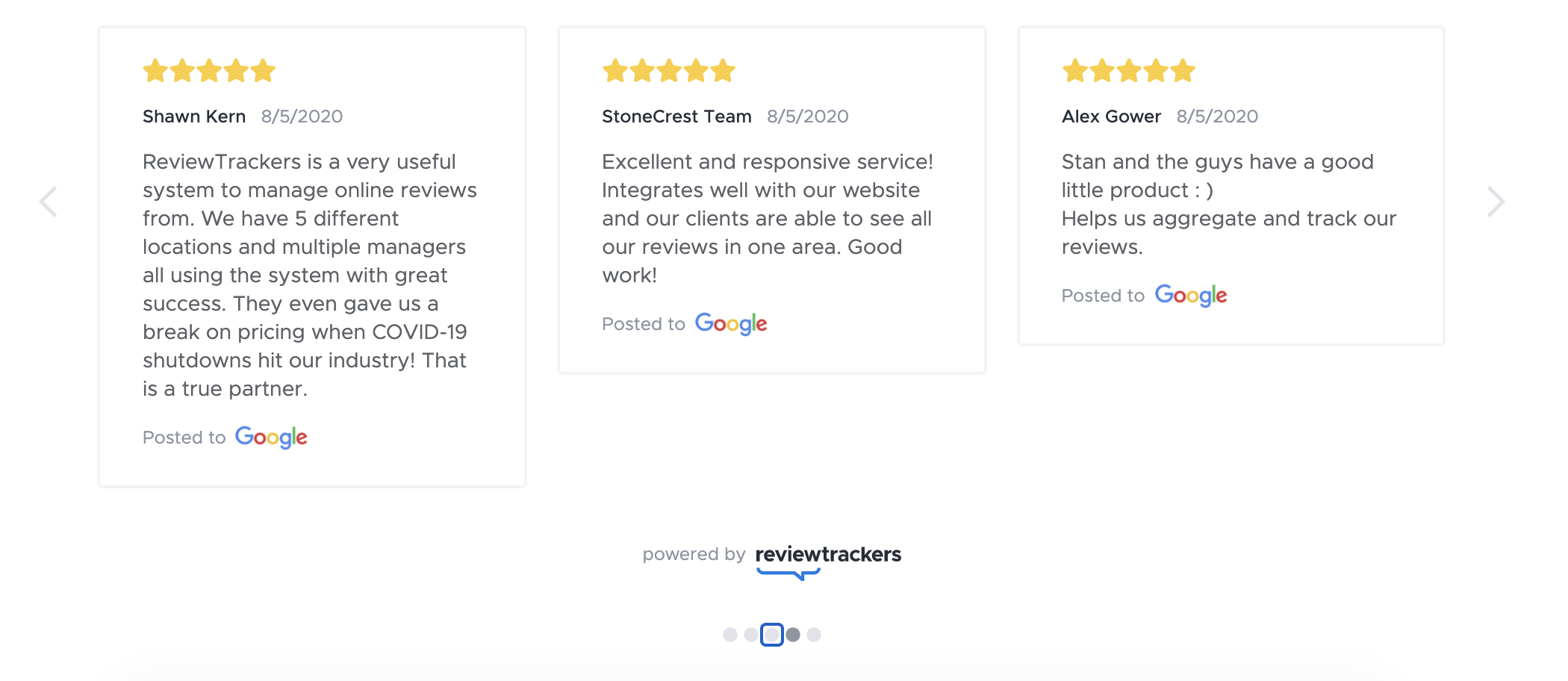 ReviewTrackers Software - The Amplify widget allows you to display reviews anywhere on your website - the social proof your brand needs to close more business and improve search result visibility.