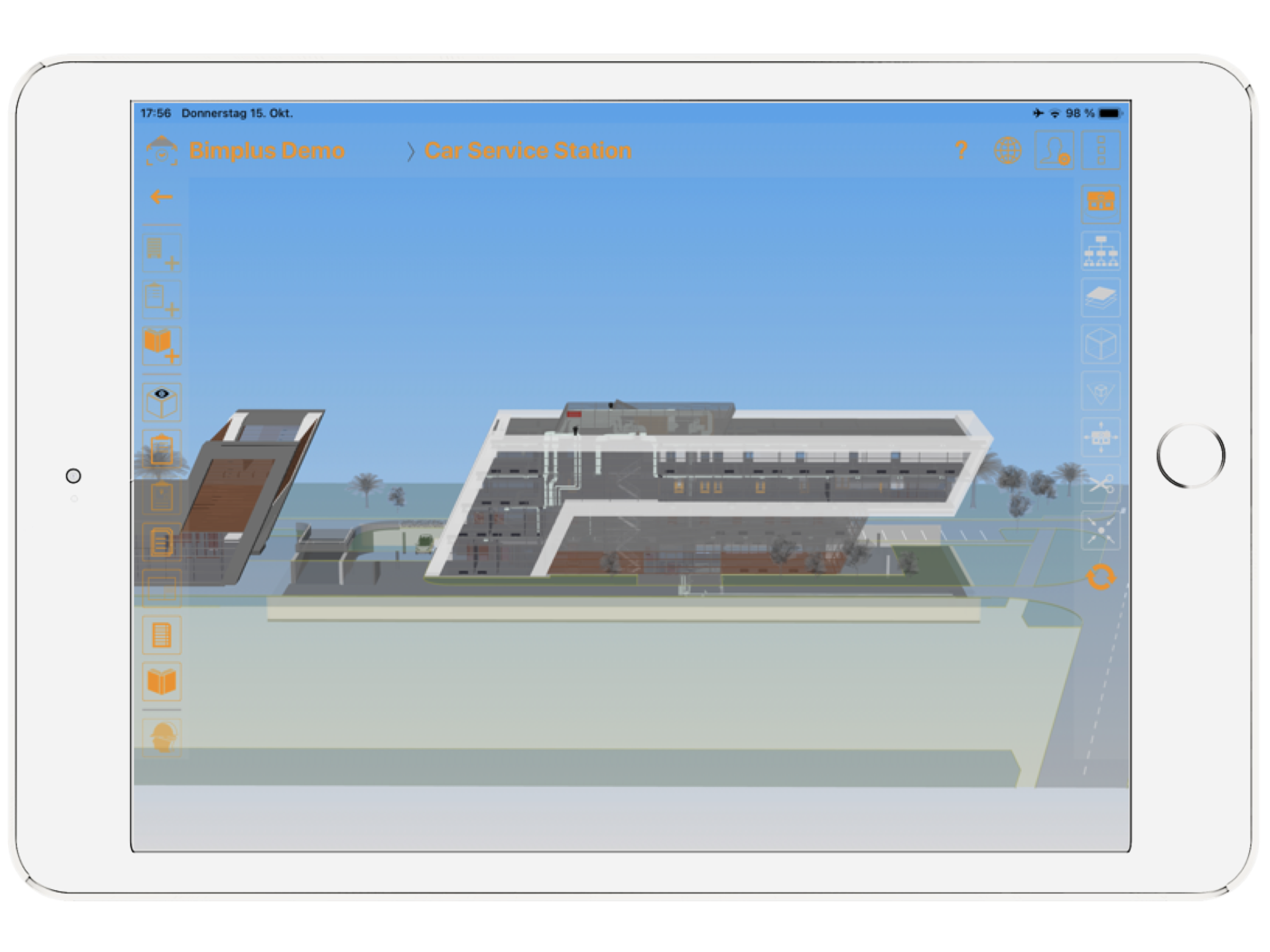 BIMtask screenshot: 3D Visualization of BIM Models.